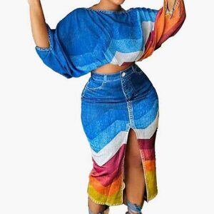 Women's Two piece skirt set